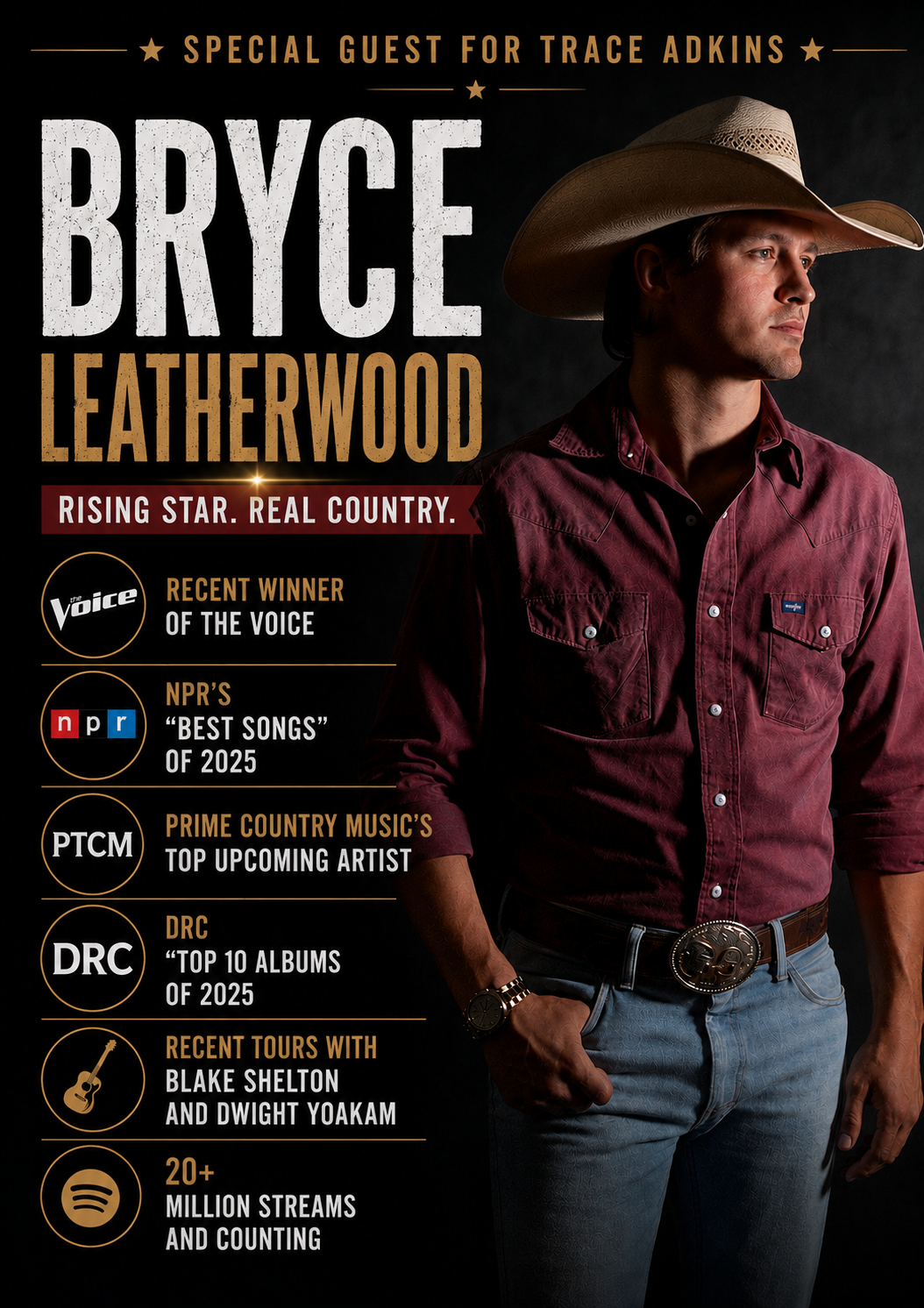 Bryce Leatherwood, special guest with Trace Adkins at Dos Lagos Amphitheater
